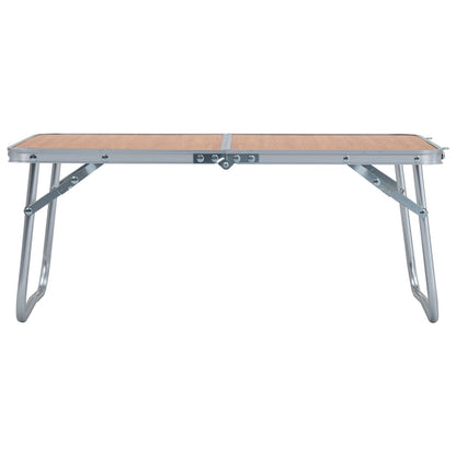 Berkfield Folding Camping Table Brown Aluminium 60x40 cm