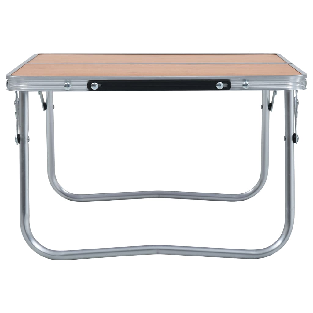 Berkfield Folding Camping Table Brown Aluminium 60x40 cm