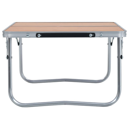 Berkfield Folding Camping Table Brown Aluminium 60x40 cm