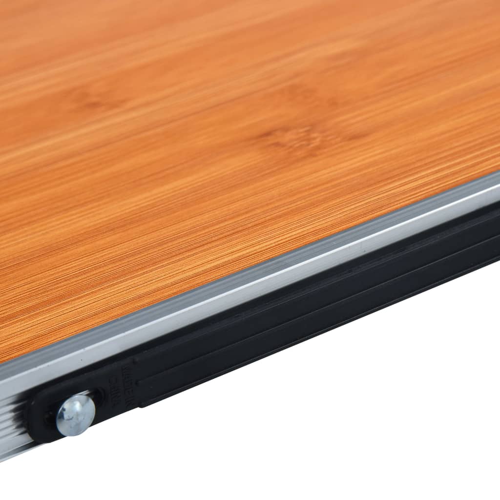Berkfield Folding Camping Table Brown Aluminium 60x40 cm