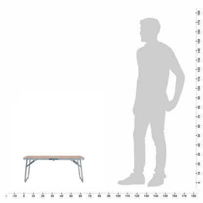 Berkfield Folding Camping Table Brown Aluminium 60x40 cm