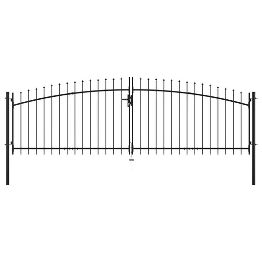 Berkfield Double Door Fence Gate with Spear Top 400x175 cm