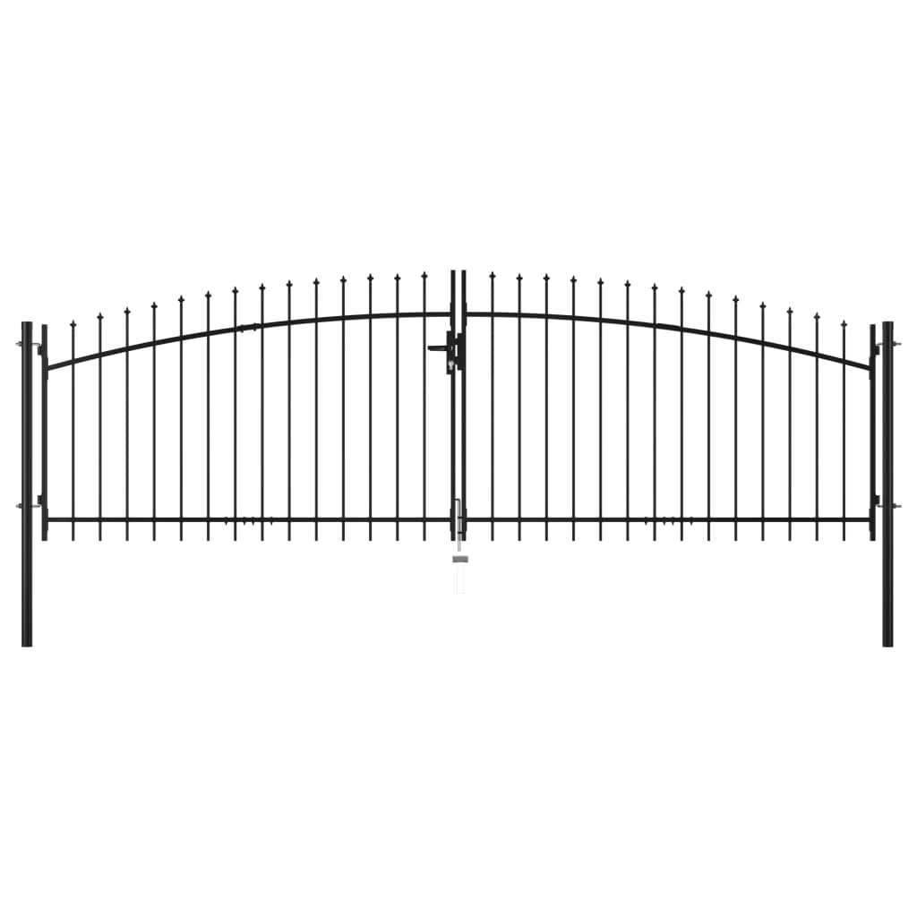 Berkfield Double Door Fence Gate with Spear Top 400x200 cm