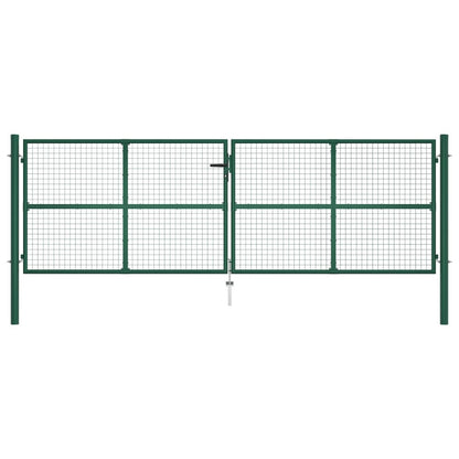 Berkfield Mesh Garden Gate Steel 400x125 cm Green