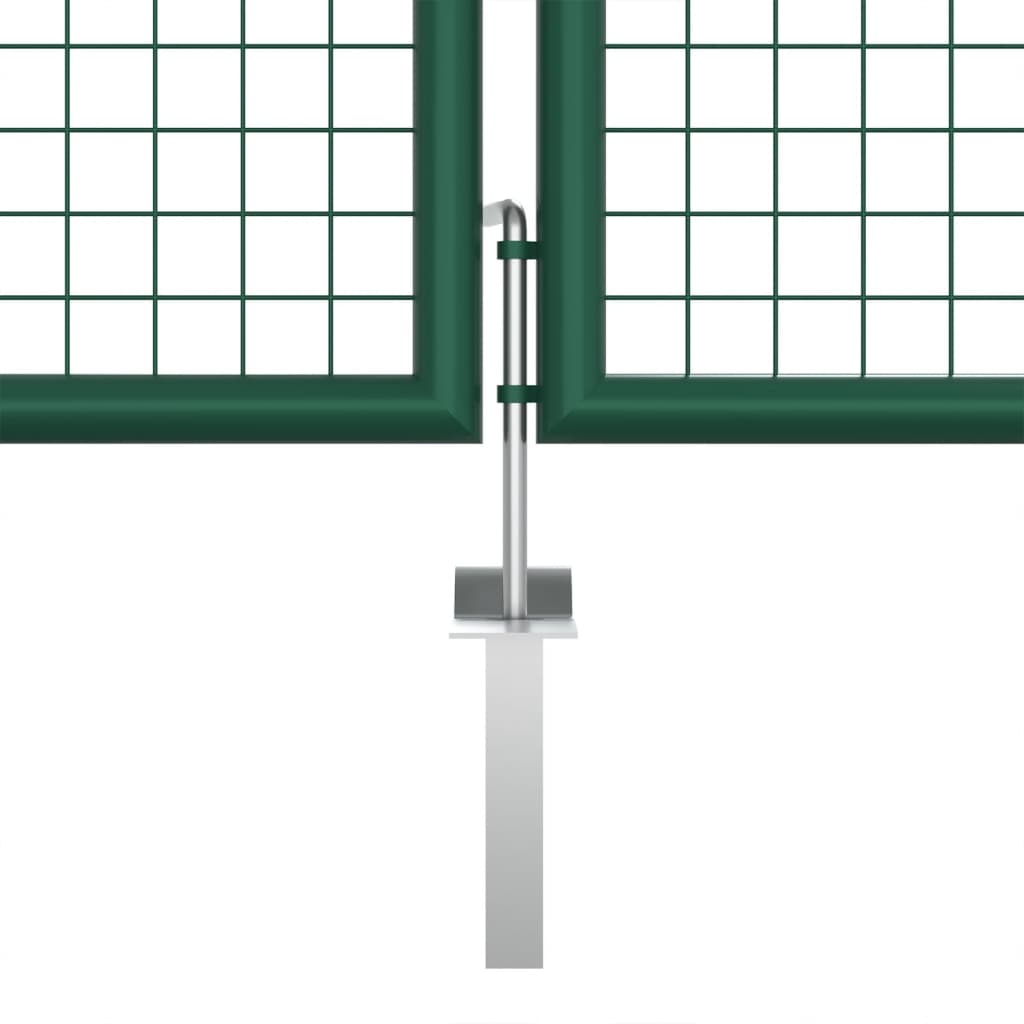 Berkfield Mesh Garden Gate Steel 400x125 cm Green