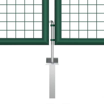 Berkfield Mesh Garden Gate Steel 400x125 cm Green