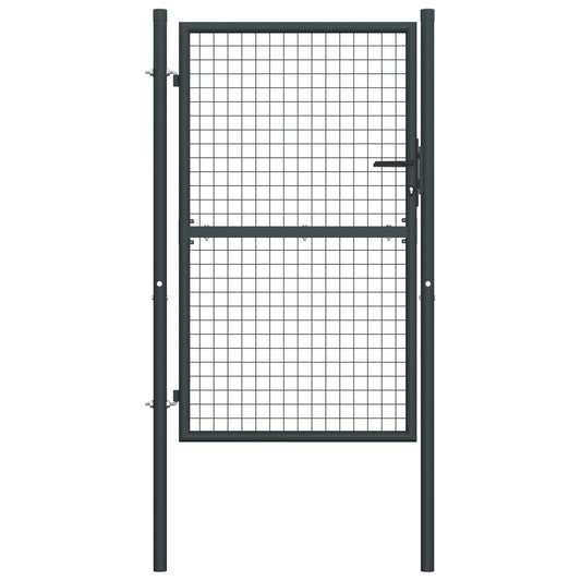 Berkfield Mesh Garden Gate Galvanised Steel 100x250 cm Grey