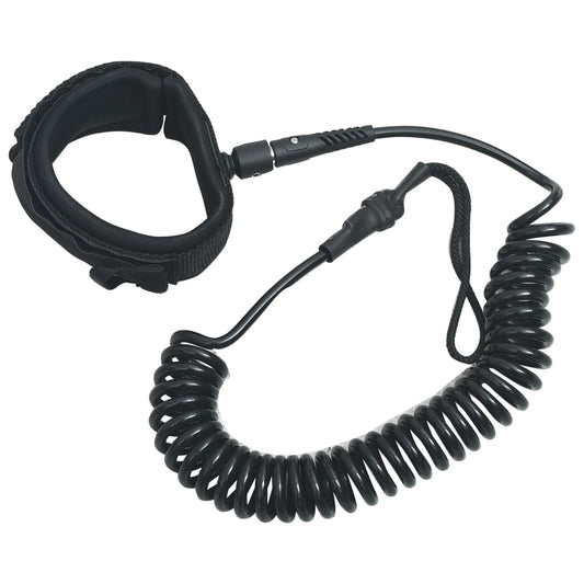 Berkfield SUP Coiled Leash Black 10 inch