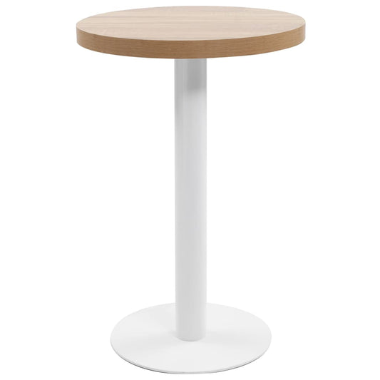 Berkfield Bistro Table Light Brown 50 cm MDF