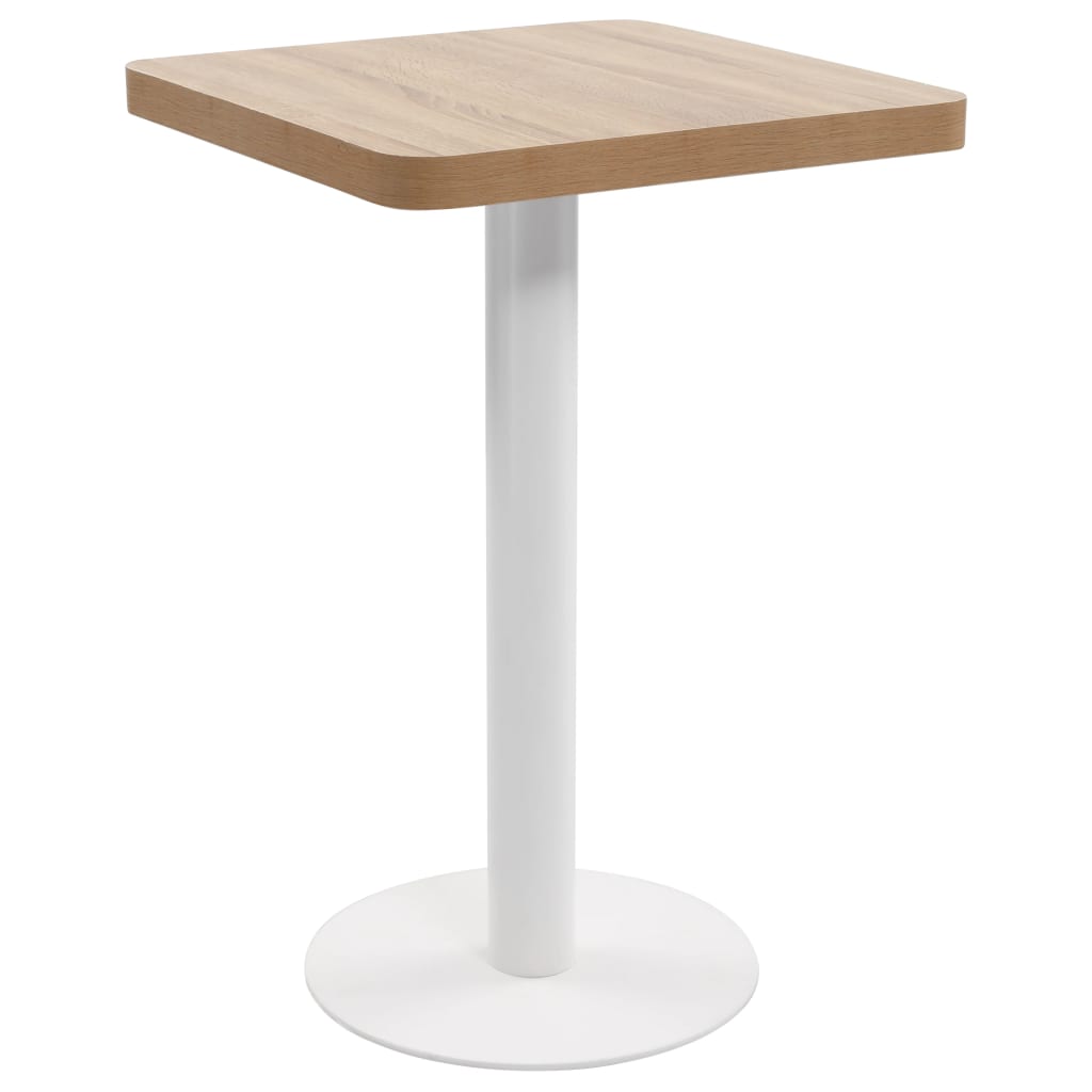 Berkfield Bistro Table Light Brown 50x50 cm MDF
