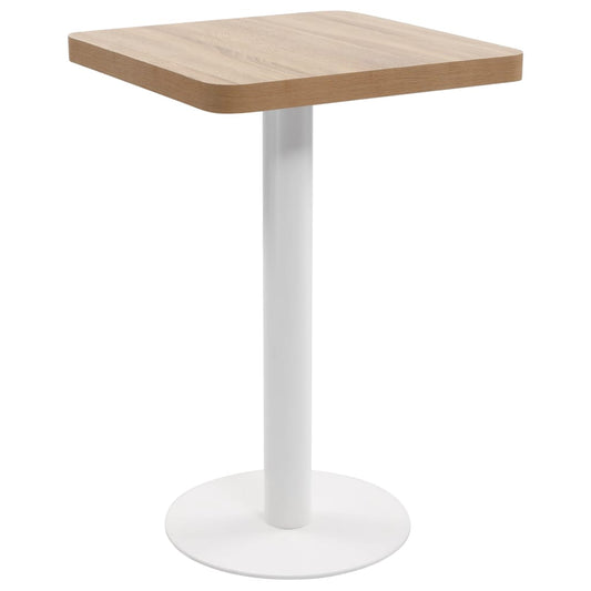 Berkfield Bistro Table Light Brown 50x50 cm MDF