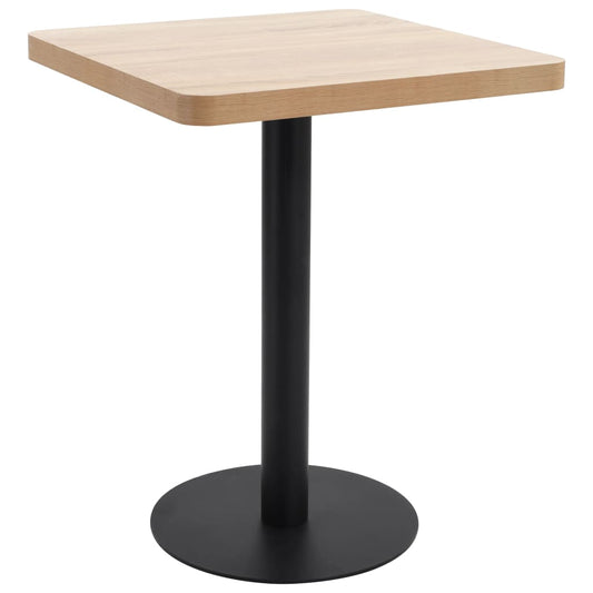 Berkfield Bistro Table Light Brown 60X60 cm MDF