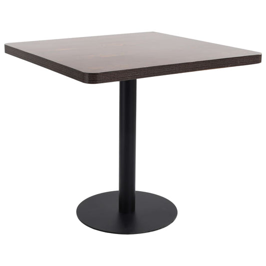 Berkfield Bistro Table Dark Brown 80X80 cm MDF
