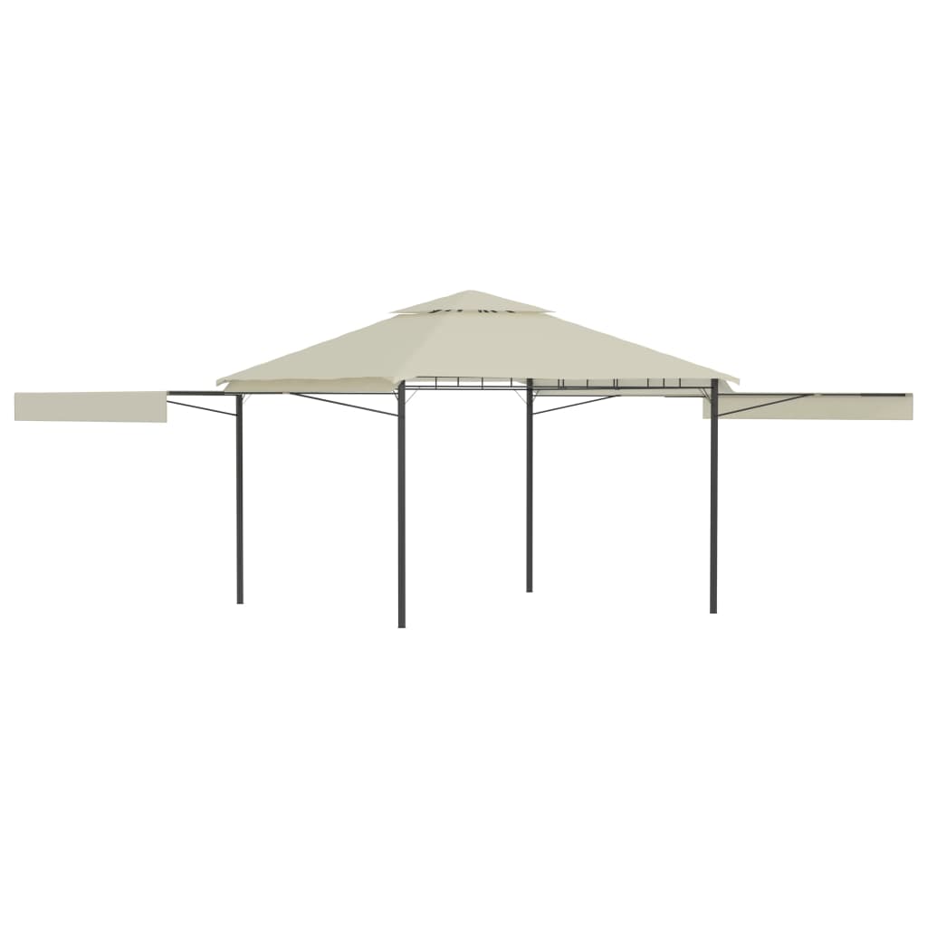 Berkfield Gazebo with Double Extended Roofs 3x3x2.75 m Cream 180 g/m�__