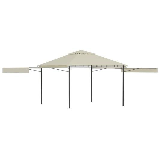 Berkfield Gazebo with Double Extended Roofs 3x3x2.75 m Cream 180 g/m�__