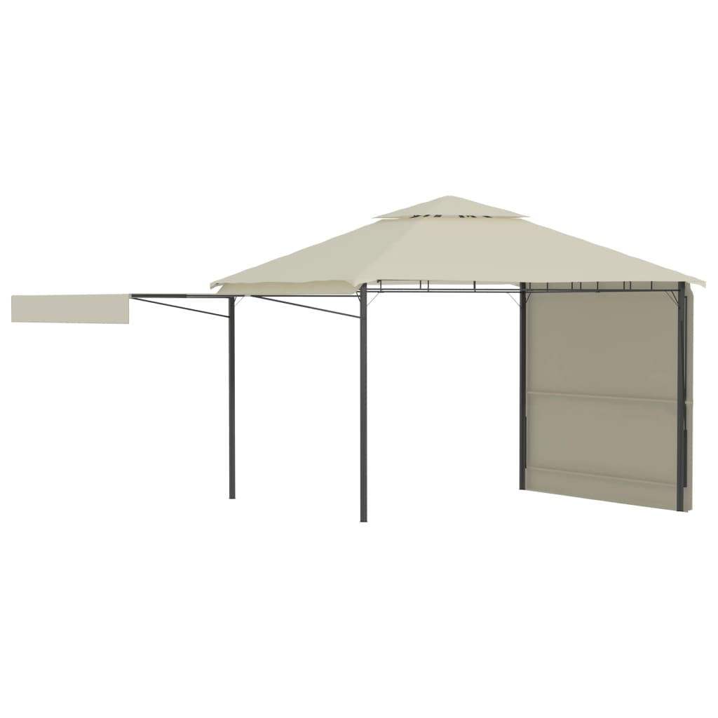 Berkfield Gazebo with Double Extended Roofs 3x3x2.75 m Cream 180 g/m�__