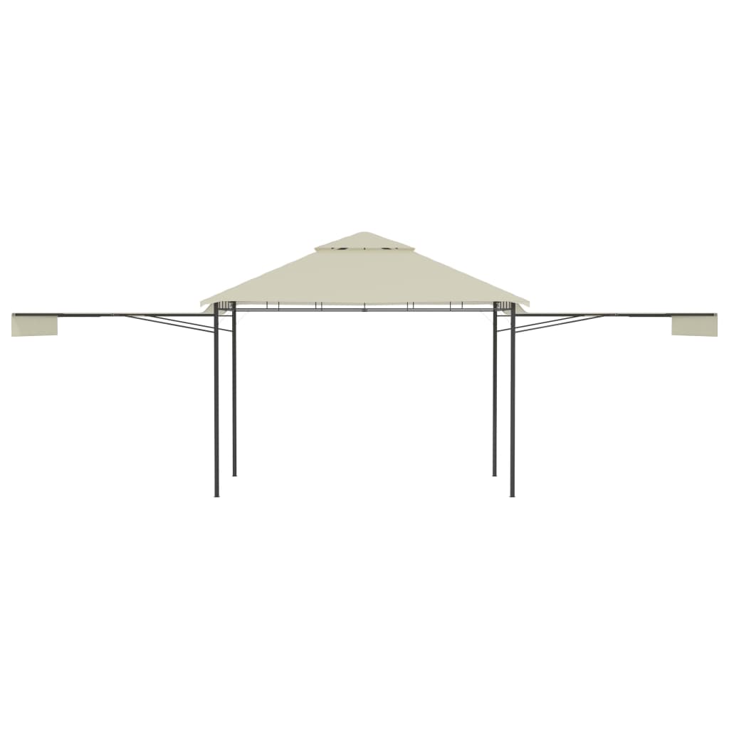 Berkfield Gazebo with Double Extended Roofs 3x3x2.75 m Cream 180 g/m�__