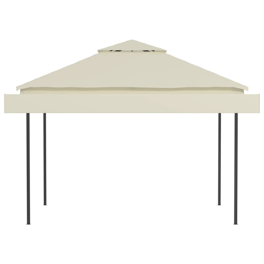 Berkfield Gazebo with Double Extended Roofs 3x3x2.75 m Cream 180 g/m�__