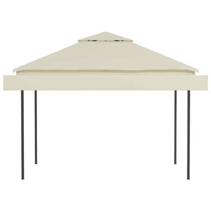 Berkfield Gazebo with Double Extended Roofs 3x3x2.75 m Cream 180 g/m�__