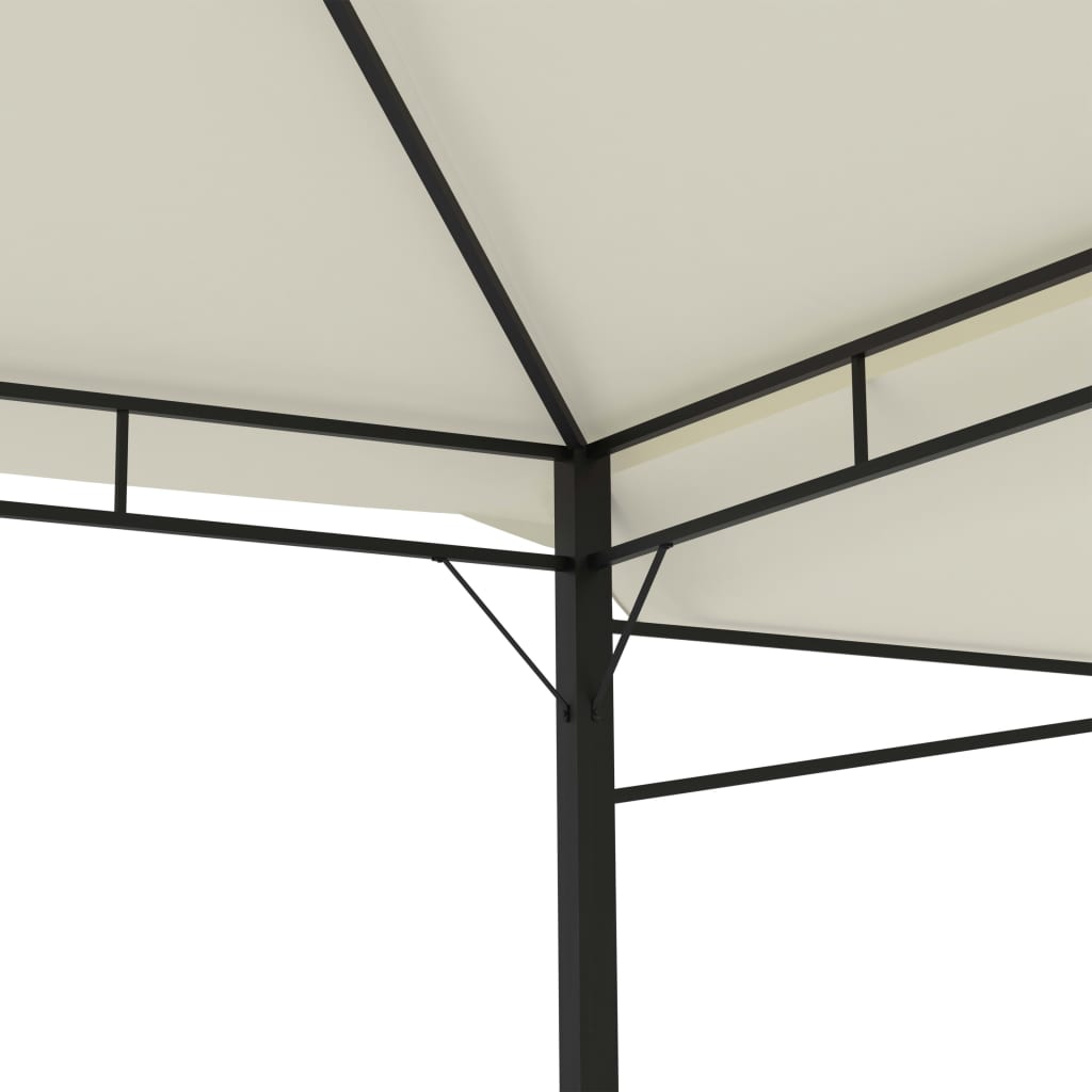 Berkfield Gazebo with Double Extended Roofs 3x3x2.75 m Cream 180 g/m�__