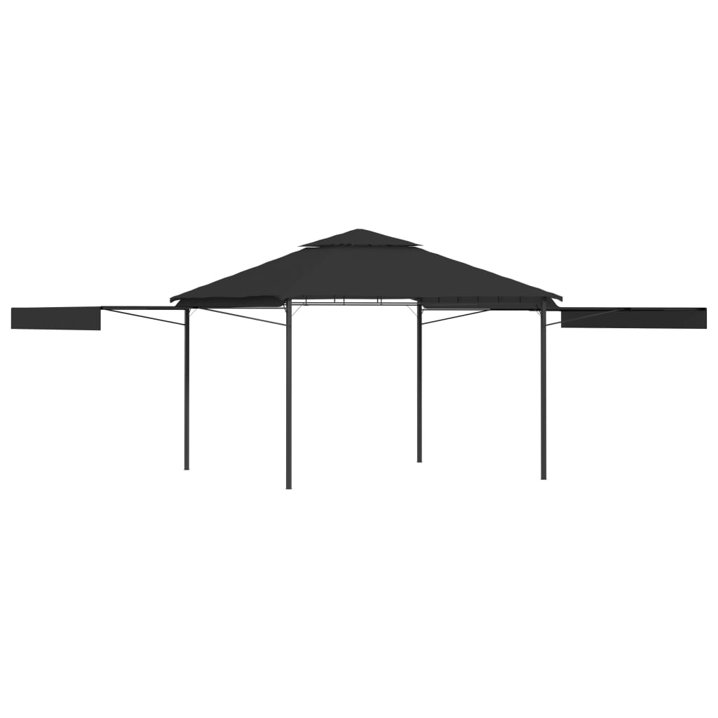 Berkfield Gazebo with Double Extending Roofs 3x3x2.75 m Anthracite 180g/m�__