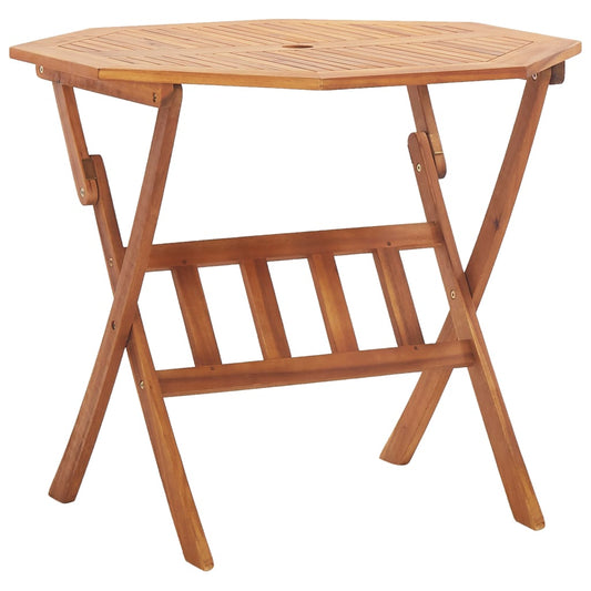 Berkfield Folding Garden Table 90x75 cm Solid Acacia Wood