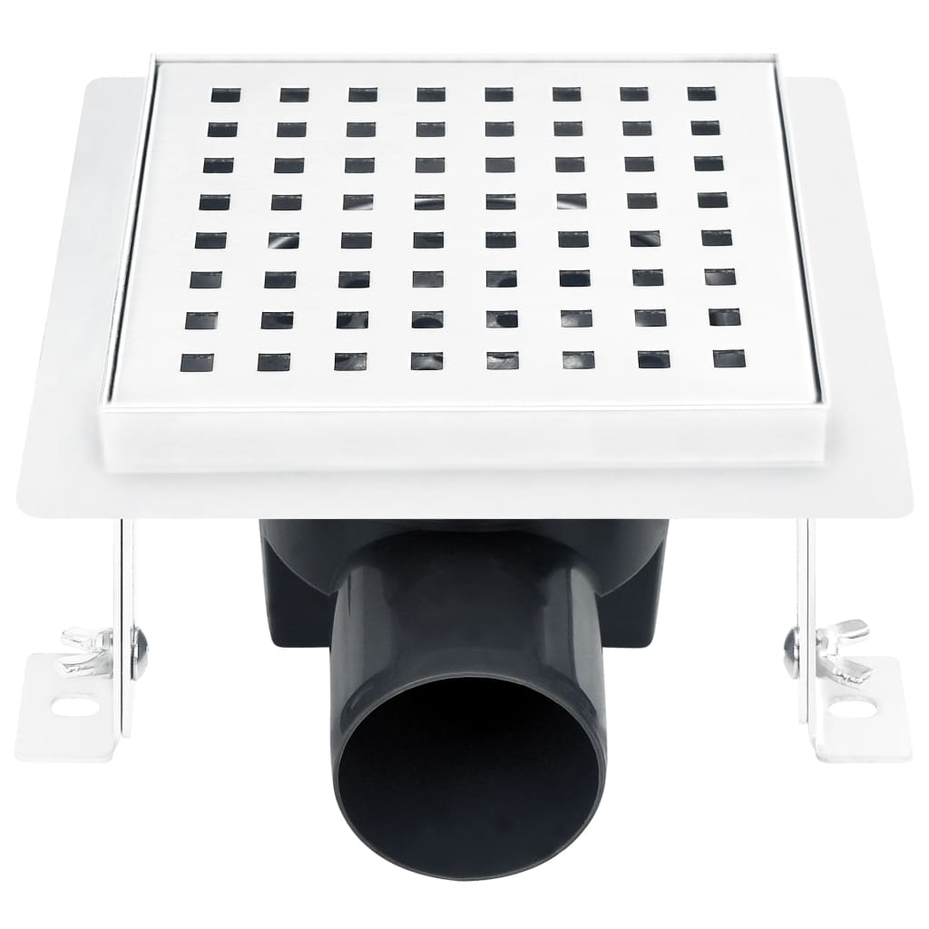 Berkfield Shower Drain 15x15 cm Stainless Steel