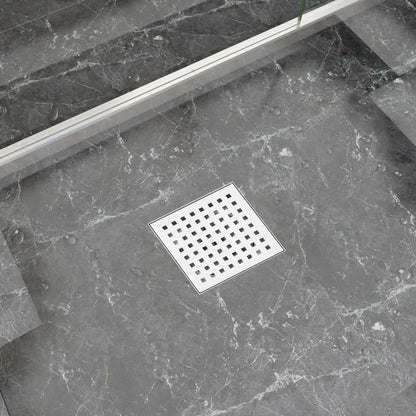 Berkfield Shower Drain 15x15 cm Stainless Steel