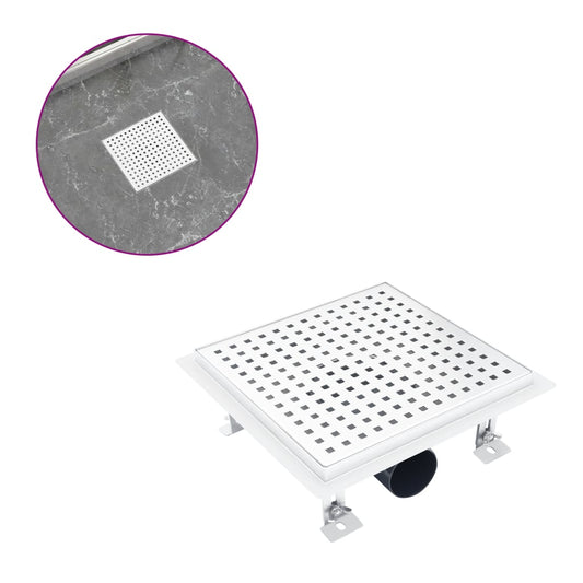 Berkfield Shower Drain 23x23 cm Stainless Steel