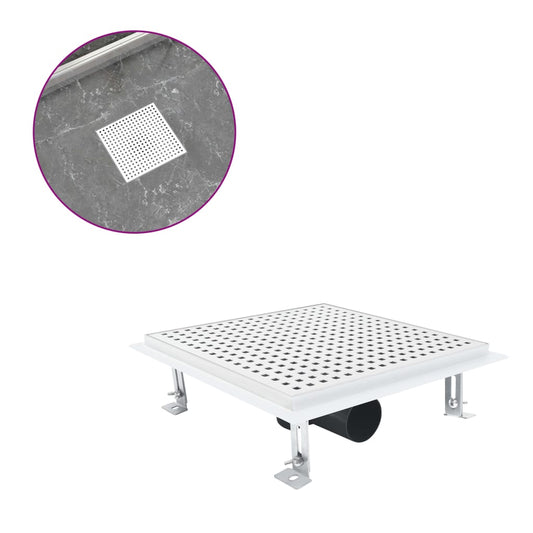 Berkfield Shower Drain 28x28 cm Stainless Steel