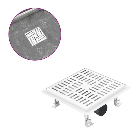 Berkfield Shower Drain Checker 23x23 cm Stainless Steel