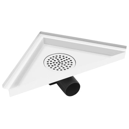 Berkfield Shower Drain with 2-in-1 Cover 25x25 cm Stainless Steel