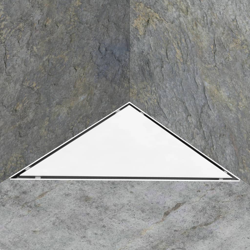 Berkfield Shower Drain with 2-in-1 Cover 25x25 cm Stainless Steel