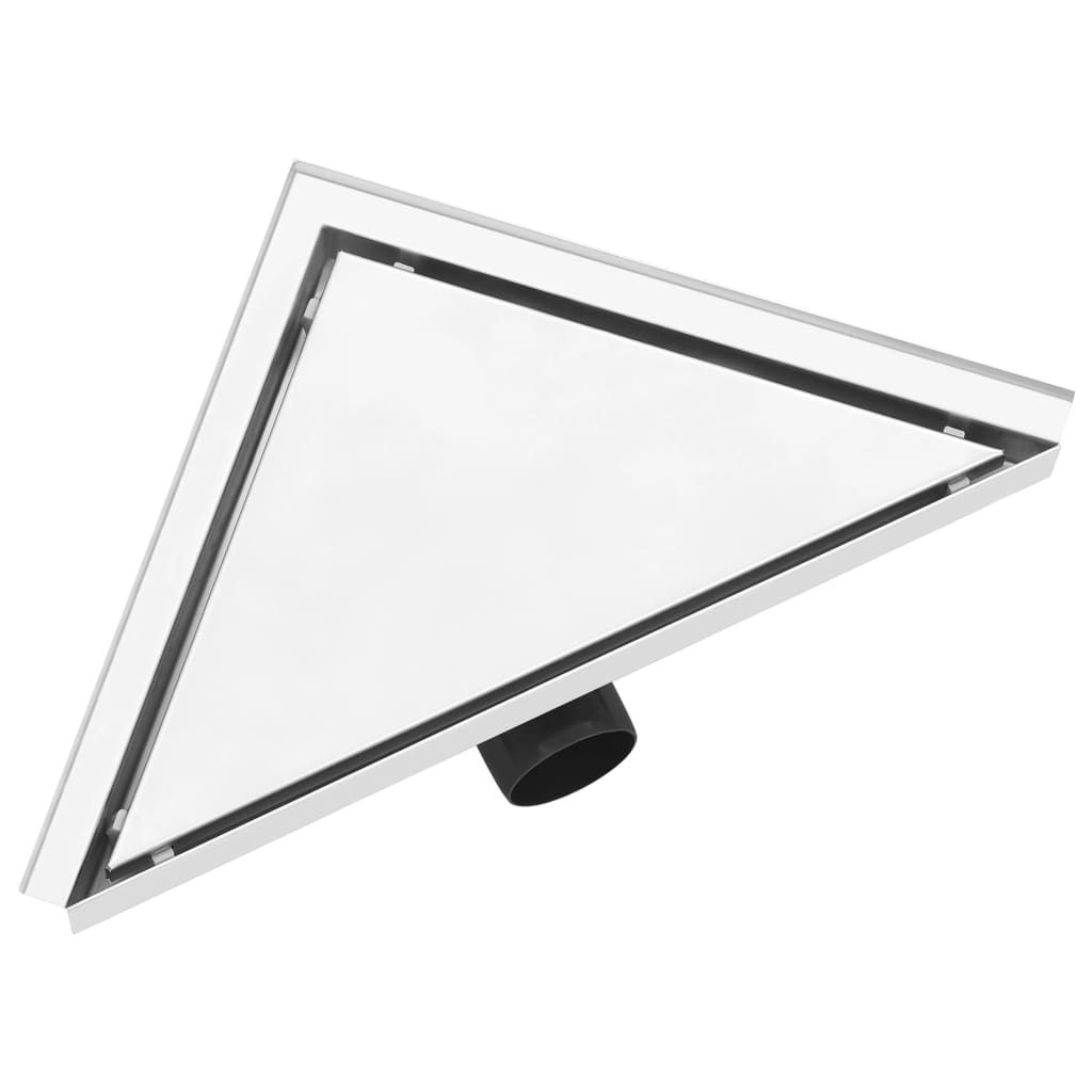 Berkfield Shower Drain with 2-in-1 Cover 25x25 cm Stainless Steel