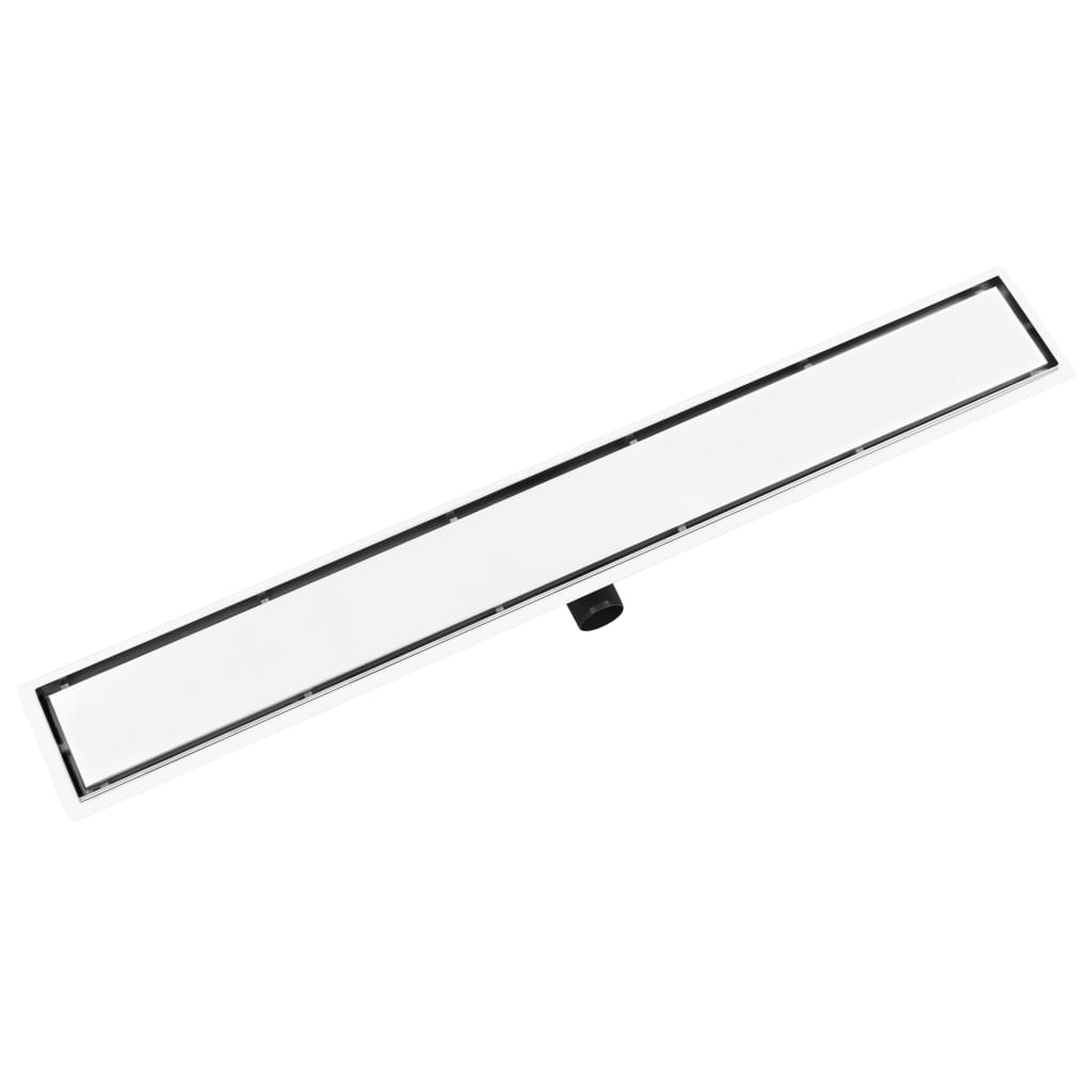 Berkfield Shower Drain with 2-in-1 Cover 103x14 cm Stainless Steel