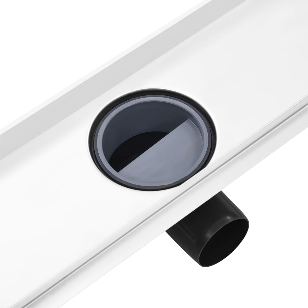 Berkfield Shower Drain with 2-in-1 Cover 103x14 cm Stainless Steel