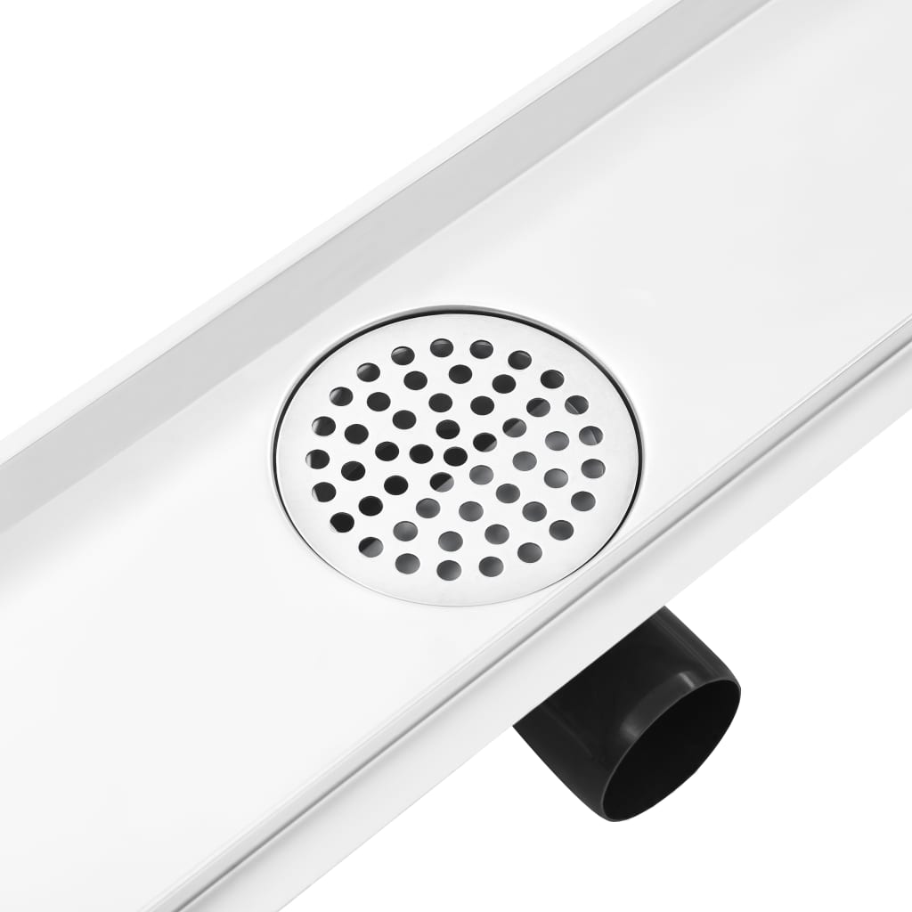 Berkfield Shower Drain with 2-in-1 Cover 103x14 cm Stainless Steel