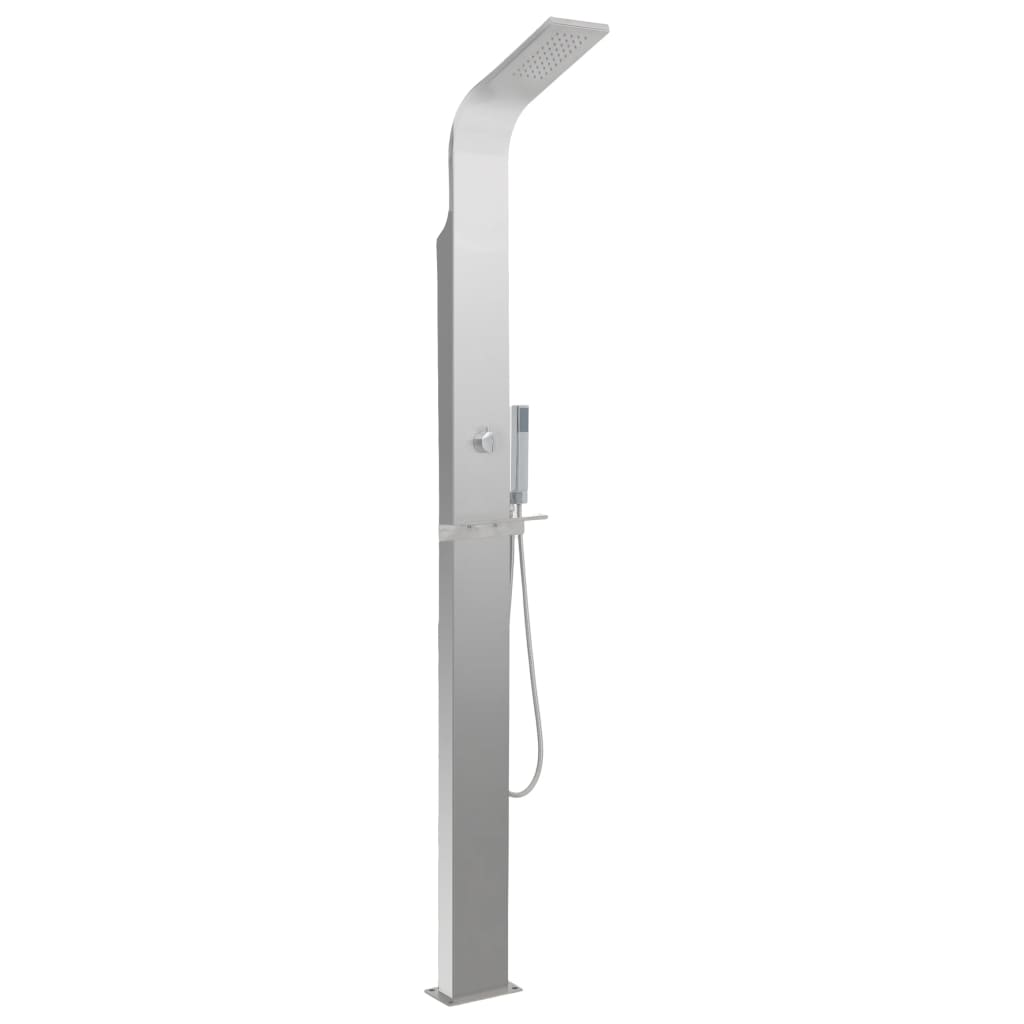 Berkfield Outdoor Shower Stainless Steel Curved