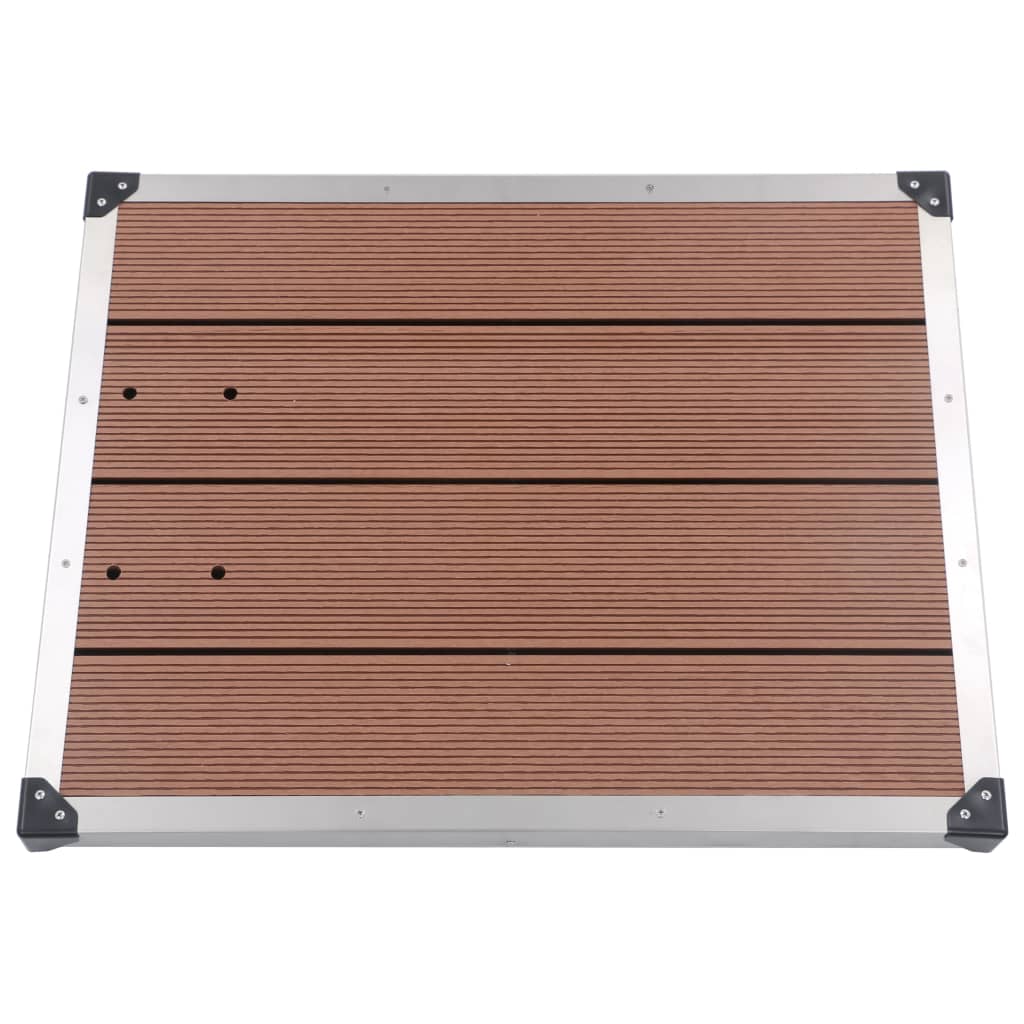 Berkfield Outdoor Shower Tray WPC Stainless Steel 80x62 cm Brown