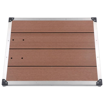 Berkfield Outdoor Shower Tray WPC Stainless Steel 80x62 cm Brown