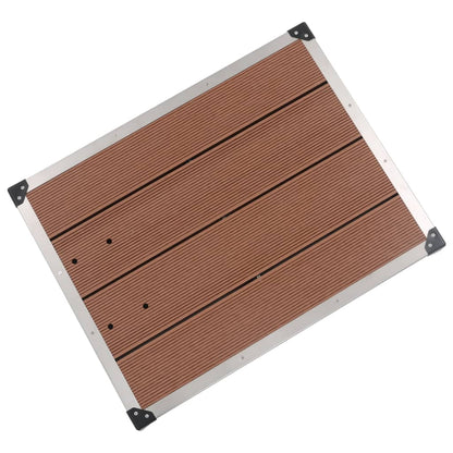 Berkfield Outdoor Shower Tray WPC Stainless Steel 80x62 cm Brown