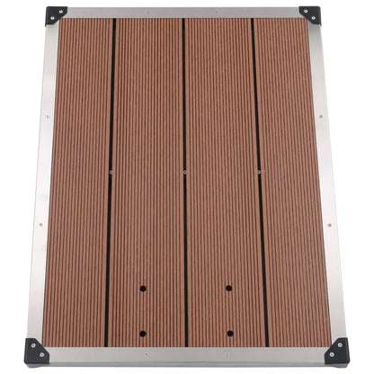 Berkfield Outdoor Shower Tray WPC Stainless Steel 80x62 cm Brown