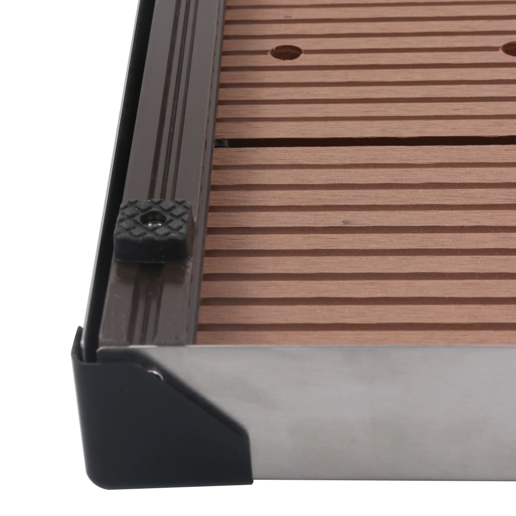 Berkfield Outdoor Shower Tray WPC Stainless Steel 80x62 cm Brown