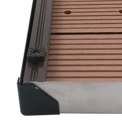 Berkfield Outdoor Shower Tray WPC Stainless Steel 80x62 cm Brown