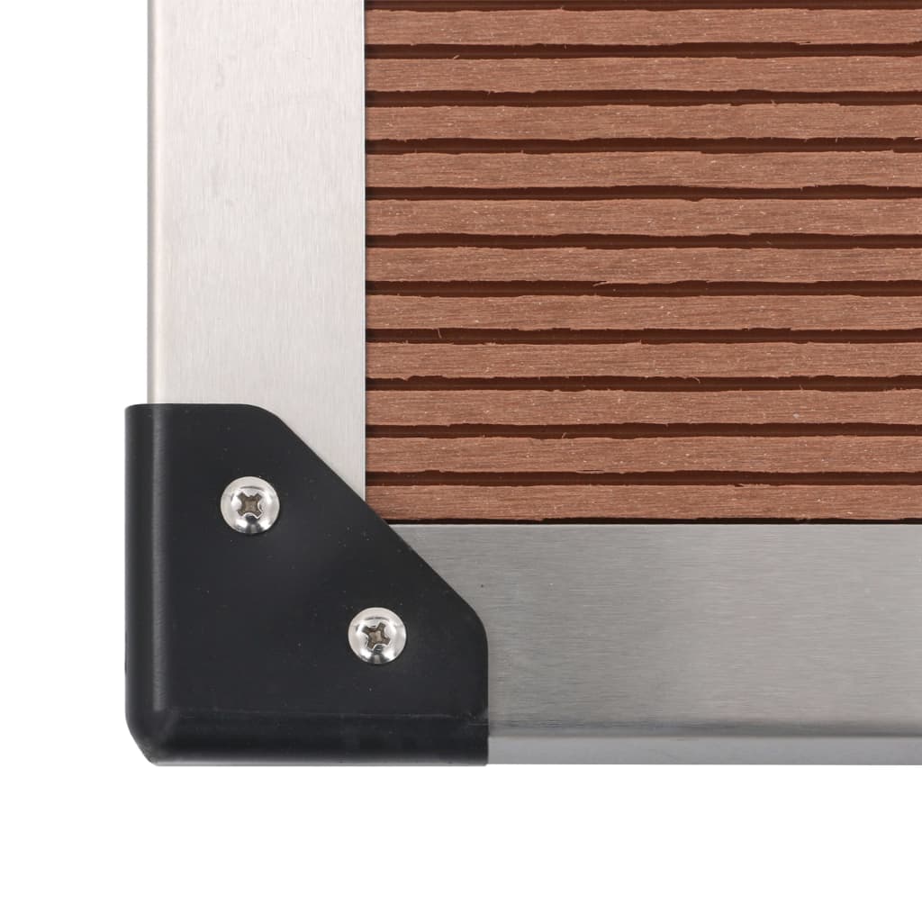 Berkfield Outdoor Shower Tray WPC Stainless Steel 80x62 cm Brown