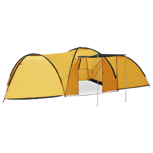 Berkfield Camping Igloo Tent 650x240x190 cm 8 Person Yellow