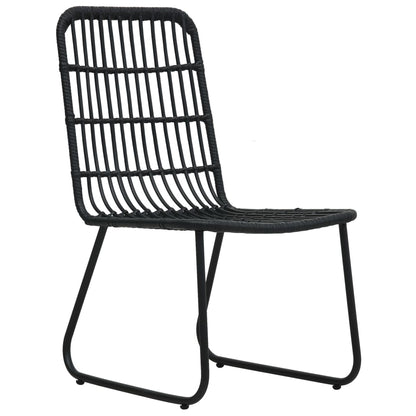 Berkfield Garden Chairs 2 pcs Poly Rattan Black