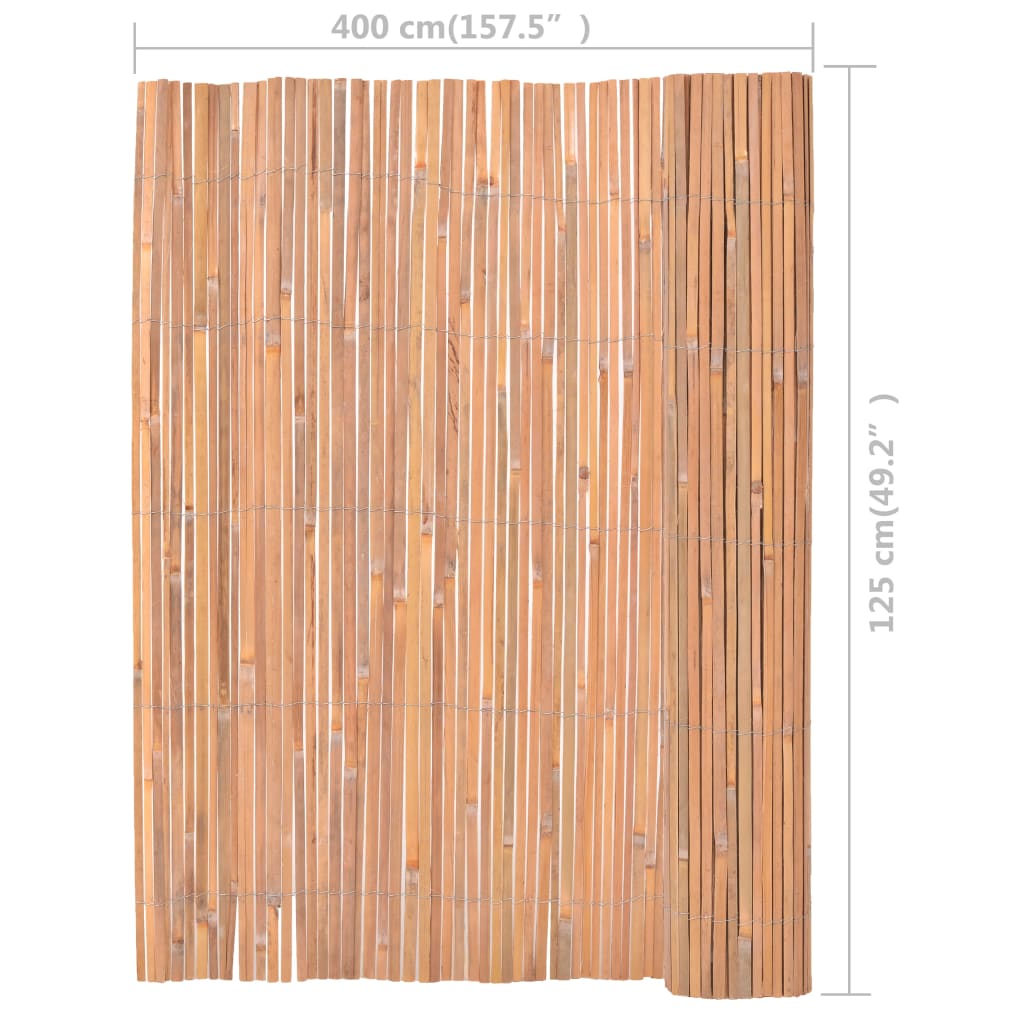 Berkfield Bamboo Fence 125x400 cm