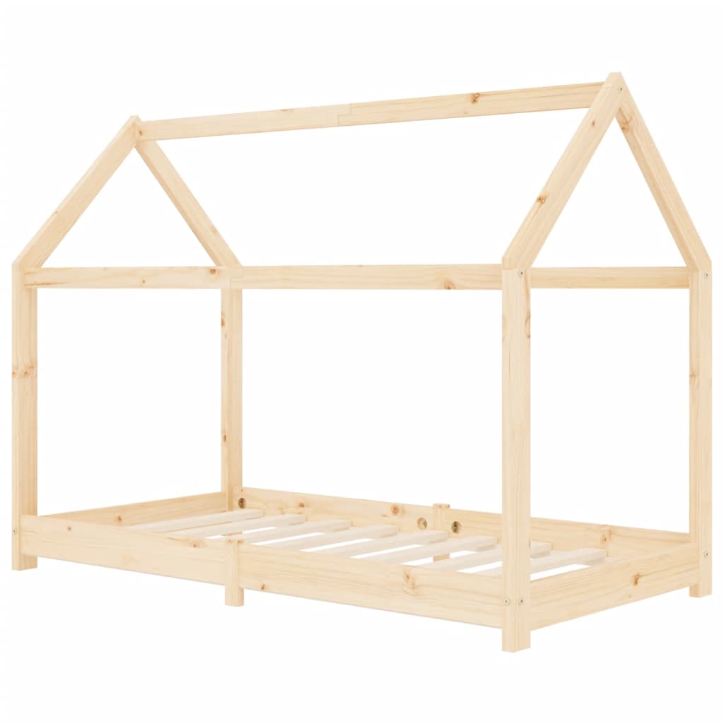 Berkfield Kids Bed Frame Solid Pine Wood 70x140 cm