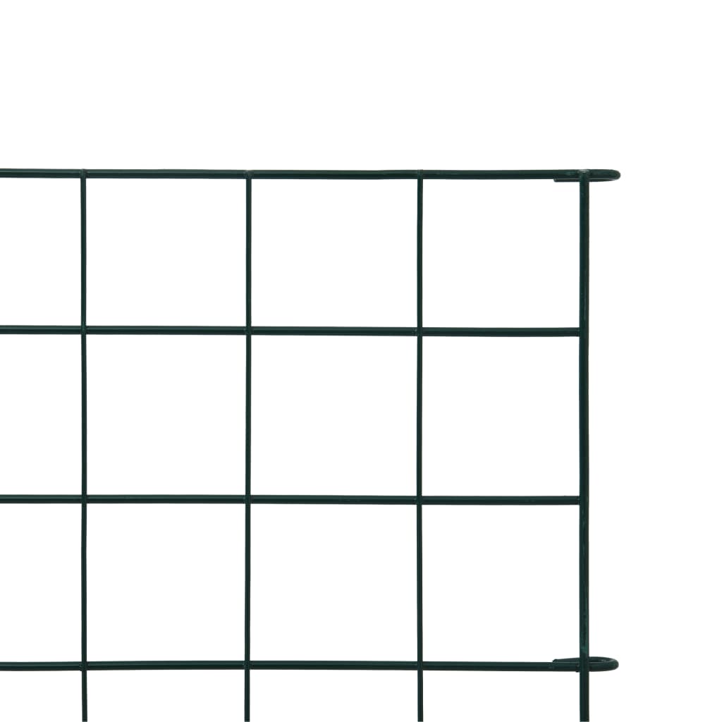 Berkfield Garden Fence Set 77.5x64 cm Green